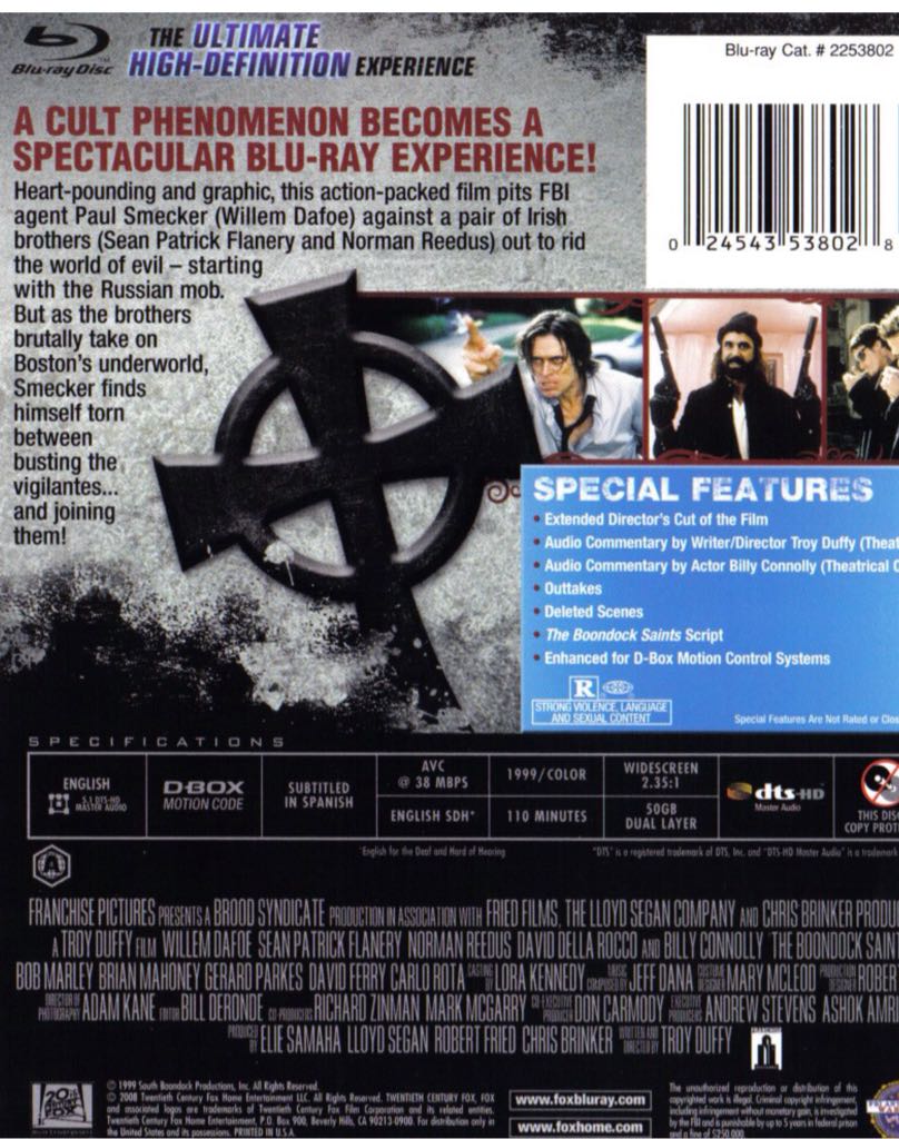 Boondock Saints DVD movie collectible [Barcode 057373144510] - Main Image 2
