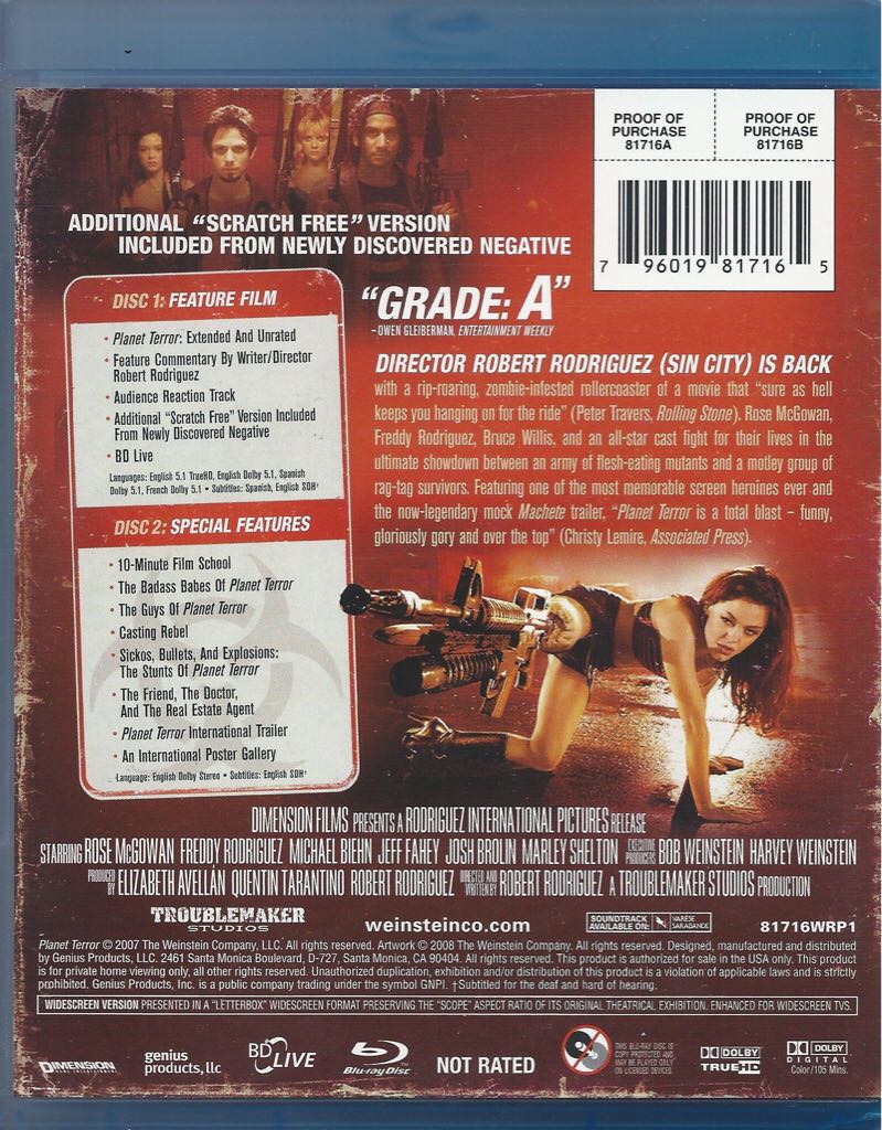 Planet Terror Blu-ray movie collectible - Main Image 2
