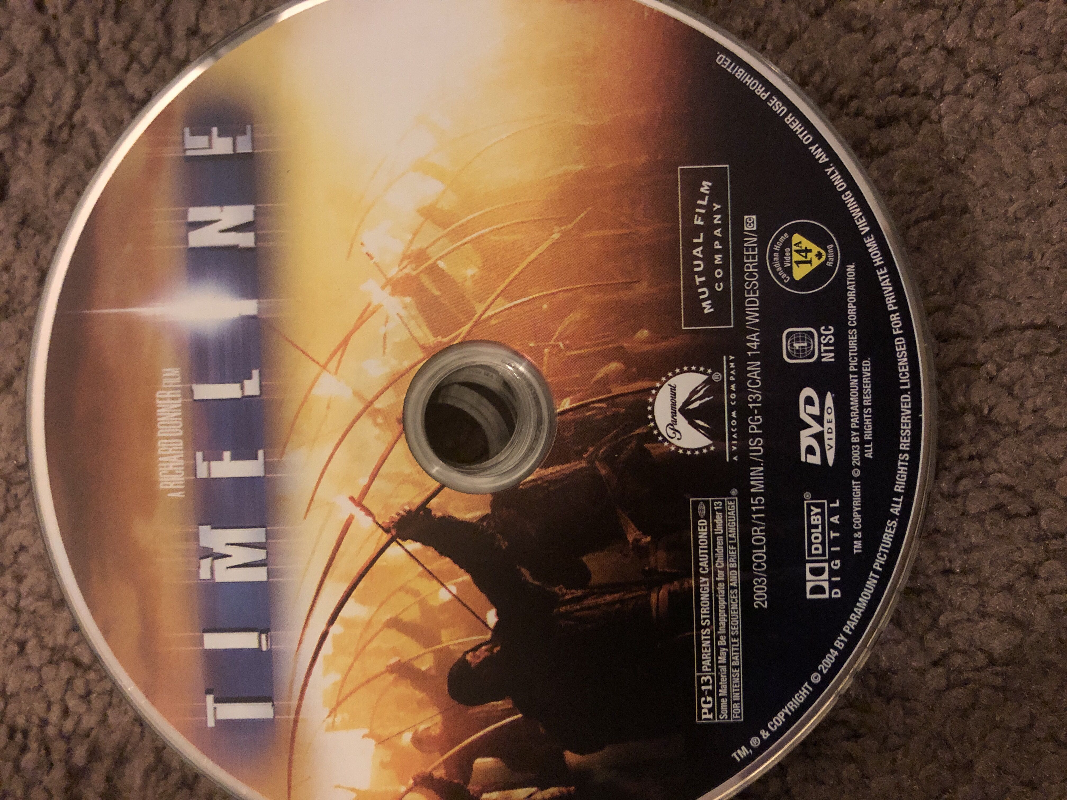 Timeline DVD movie collectible [Barcode 001200002115] - Main Image 2