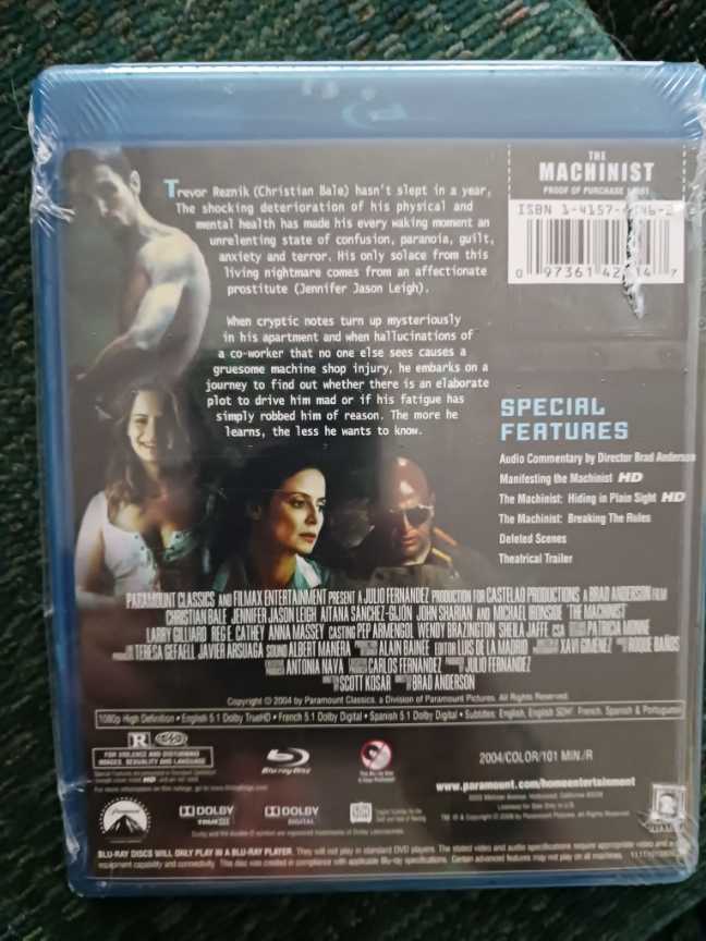 The Machinist DVD movie collectible [Barcode 0883929302116] - Main Image 2