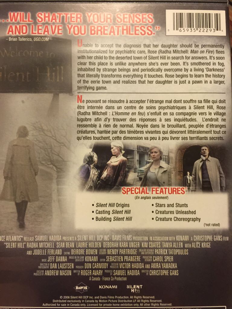 Silent Hill 1 DVD movie collectible [Barcode 065935222934] - Main Image 2