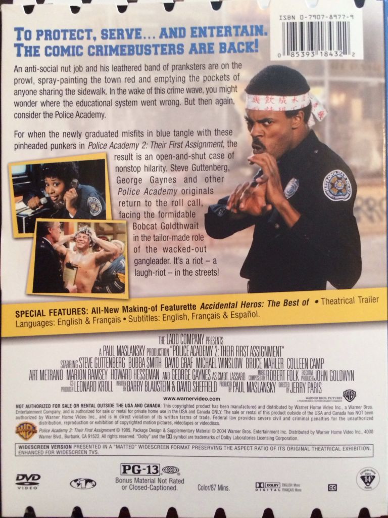Police Academy: Their First Assignment DVD movie collectible [Barcode 085393184322] - Main Image 2