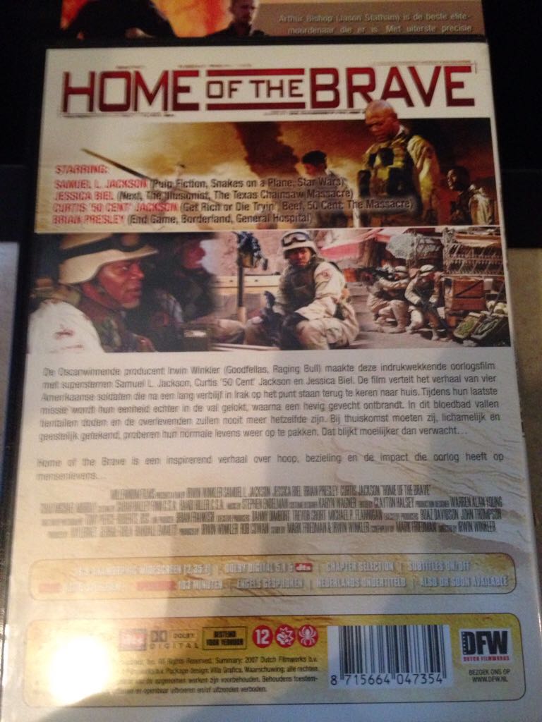 Home of the Brave DVD movie collectible [Barcode 8715664047354] - Main Image 2