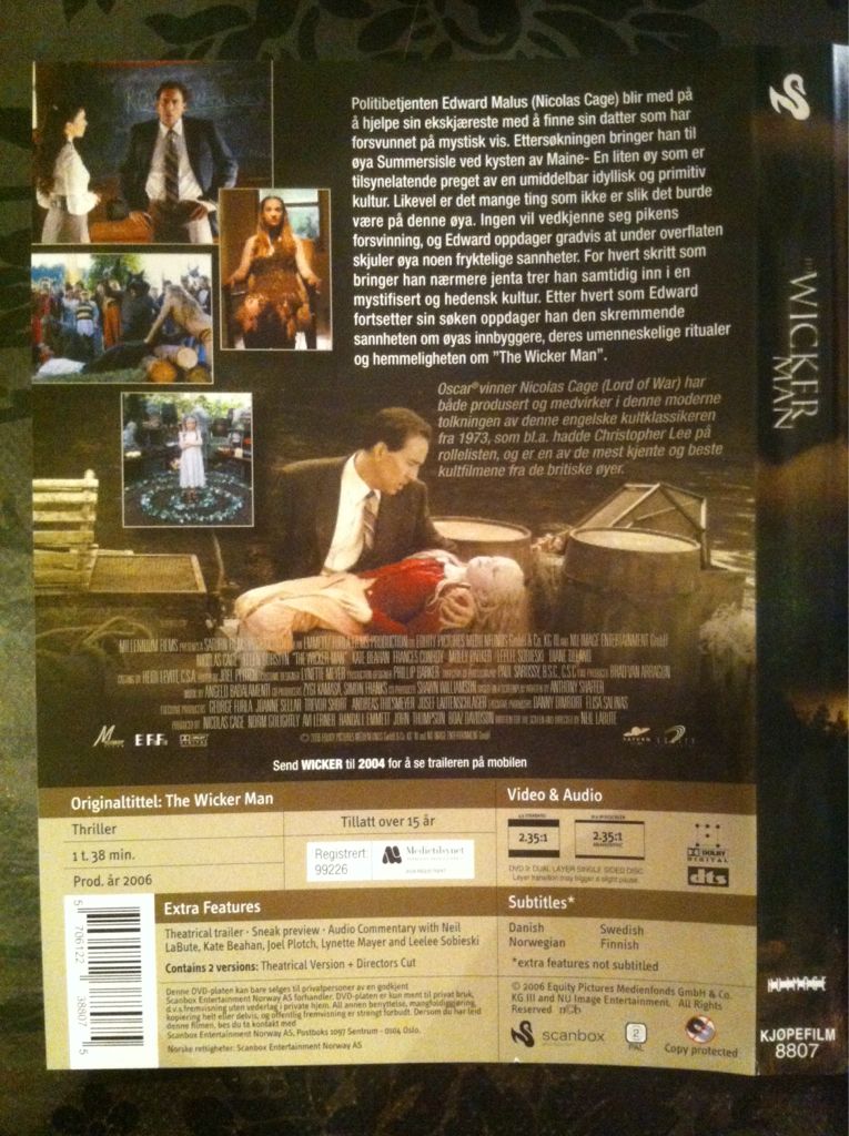 The Wicker Man DVD movie collectible [Barcode 5706122388075] - Main Image 2