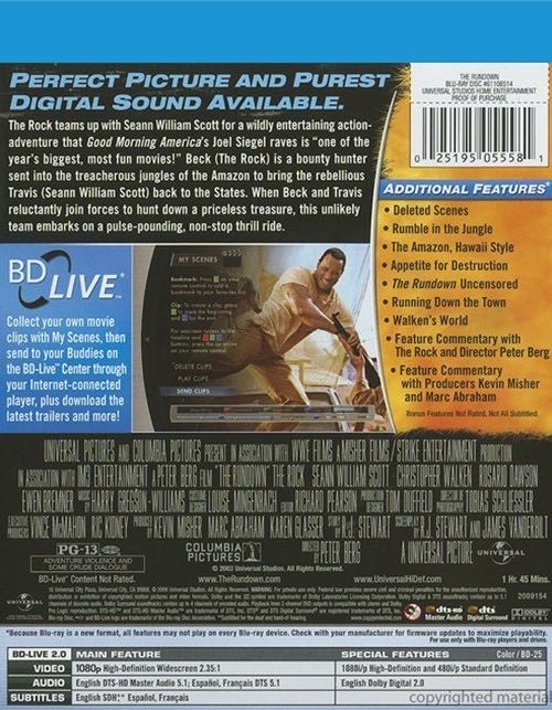 The Rundown.  K48 DVD movie collectible [Barcode 025192329029] - Main Image 3