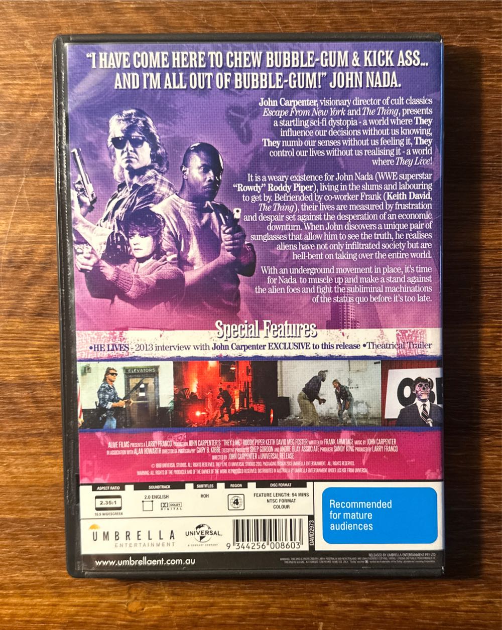 They Live (1988) DVD DVD movie collectible [Barcode 9344256008603] - Main Image 2
