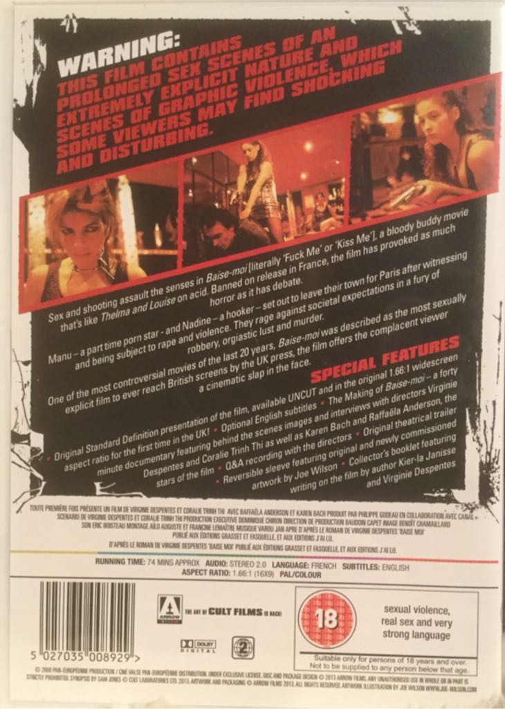 Baise-Moi Dvd DVD movie collectible [Barcode 5027035008929] - Main Image 2