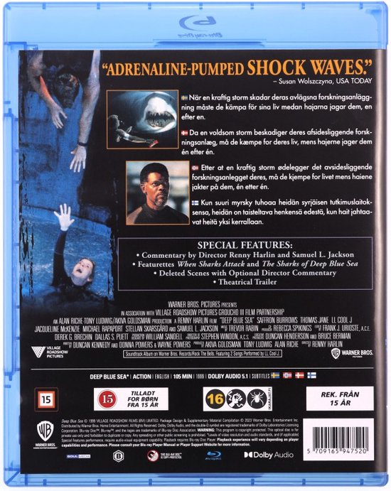 Deep Blue Sea Blu-ray movie collectible [Barcode 5051888058572] - Main Image 2