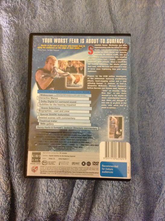 Deep Blue Sea DVD movie collectible [Barcode 9397910659291] - Main Image 2