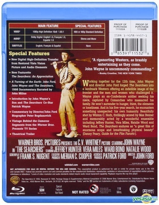 The Searchers Blu-ray movie collectible [Barcode 7321900115322] - Main Image 3