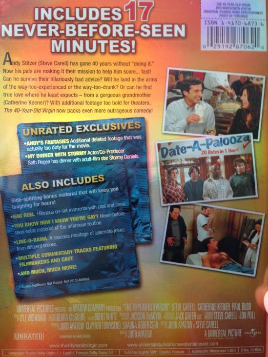 The 40-Year-Old Virgin DVD movie collectible [Barcode 025192870620] - Main Image 2