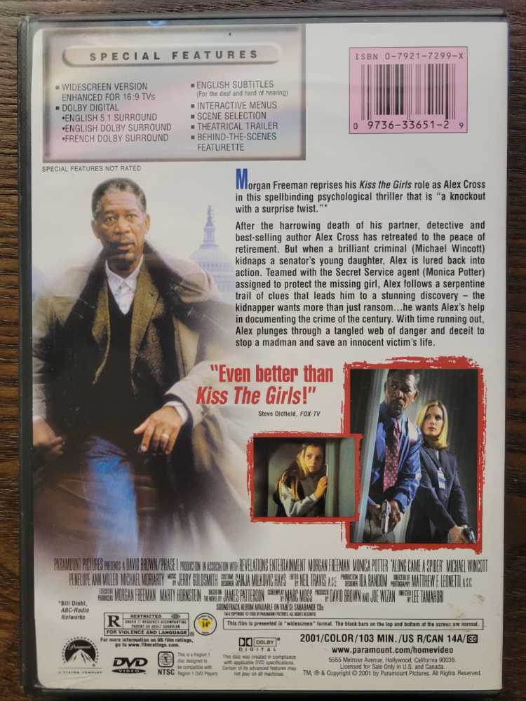 Along Came A Spider DVD movie collectible [Barcode 097363365129] - Main Image 4