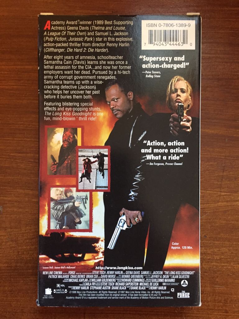 The Long Kiss Goodnight VHS movie collectible [Barcode 794043444630] - Main Image 2