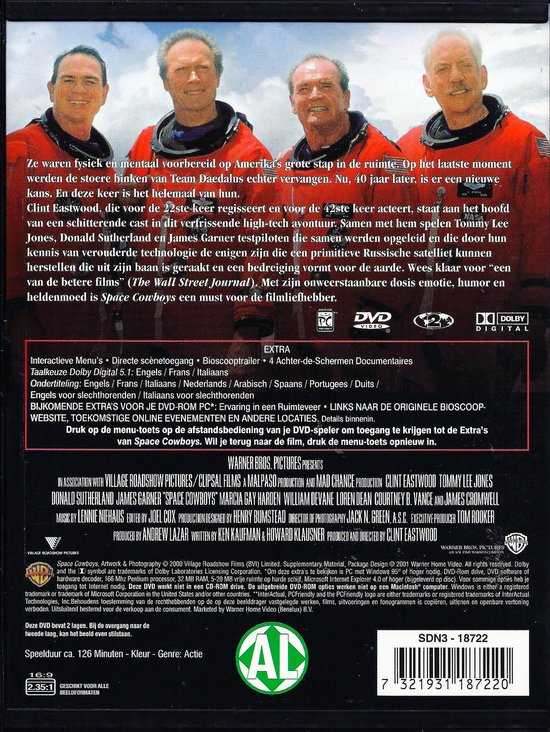 Space Cowboys DVD movie collectible [Barcode 7321931187220] - Main Image 2