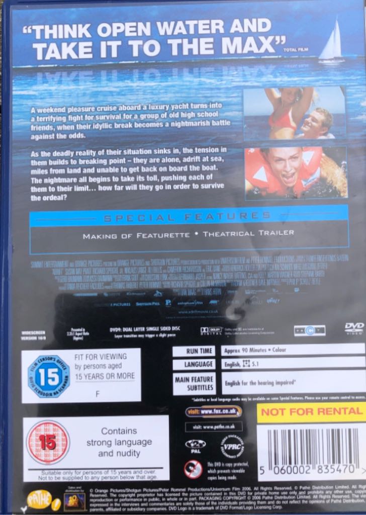 Adrift DVD movie collectible [Barcode 5060002835470] - Main Image 2