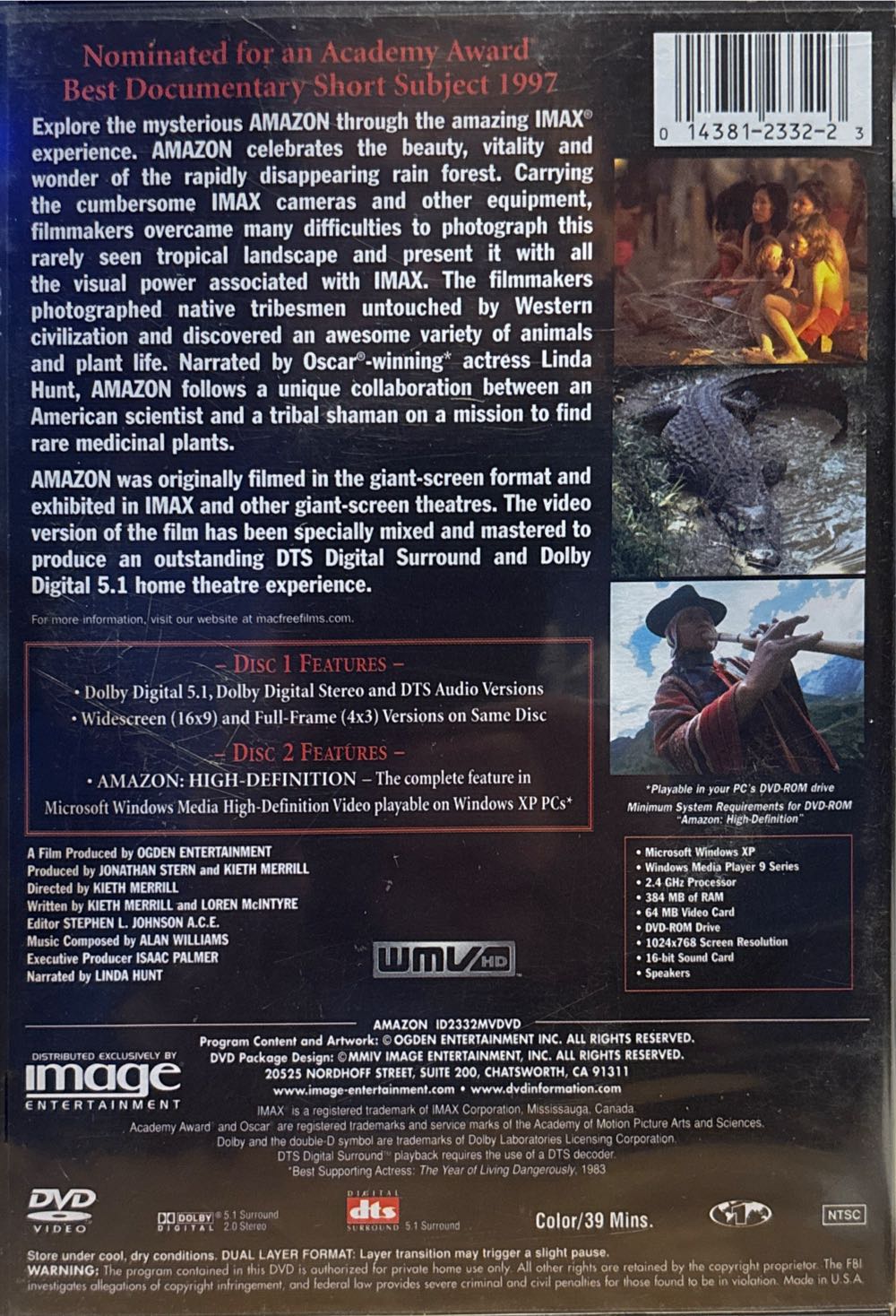 IMAX - Amazon (DVD) DVD movie collectible [Barcode 014381233223] - Main Image 2