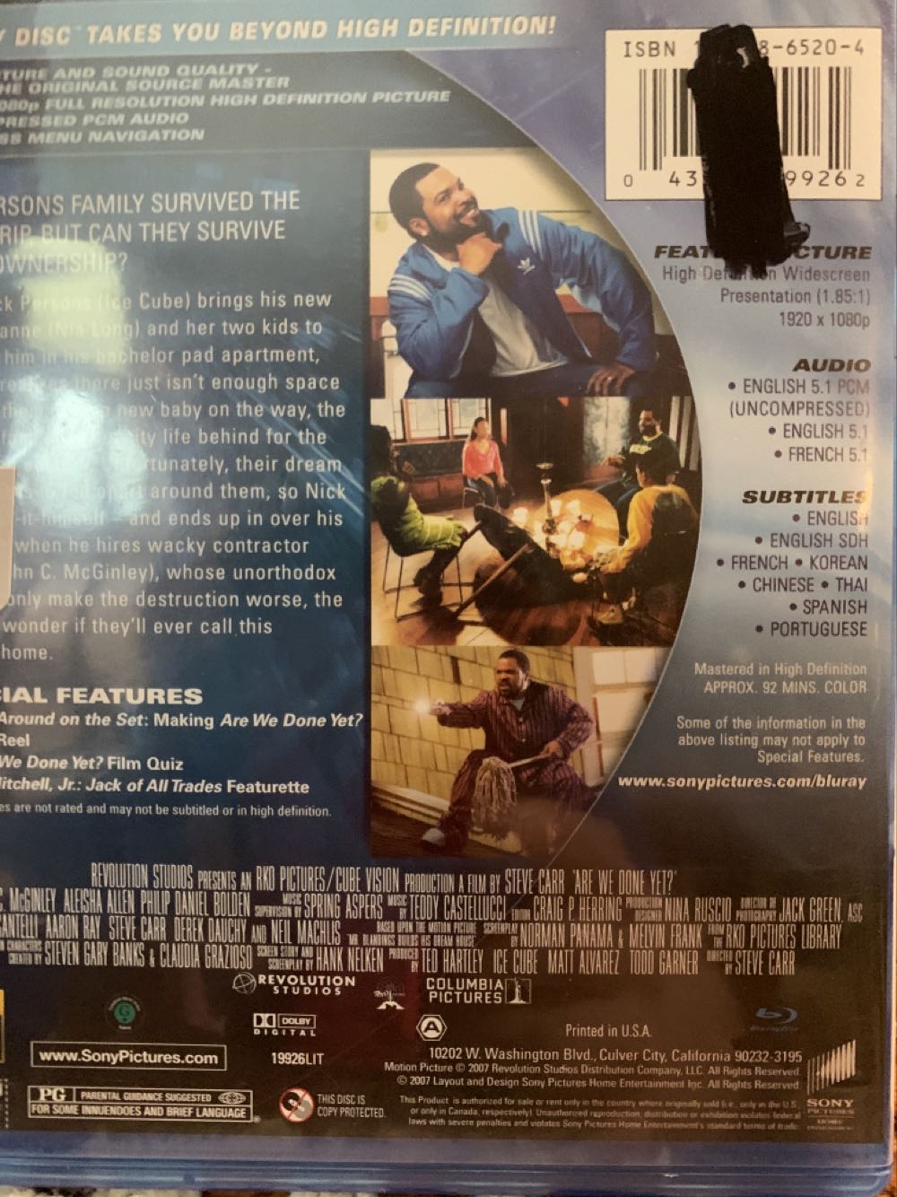 Are We Done Yet? Blu-ray movie collectible [Barcode 043396199262] - Main Image 2