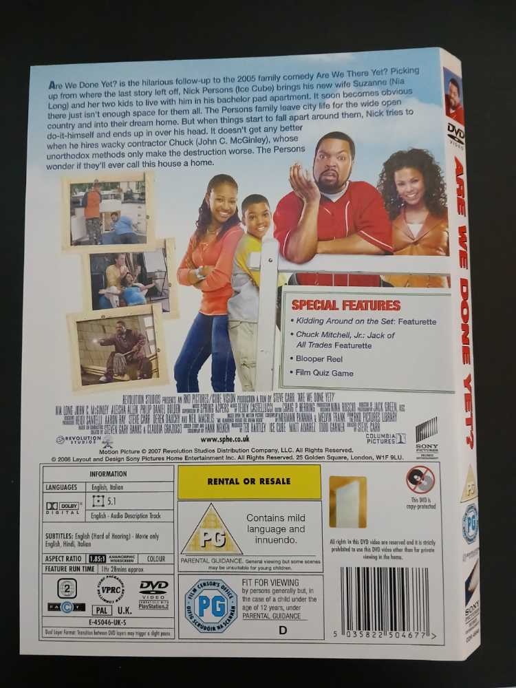 Are We Done Yet DVD movie collectible [Barcode 5035822504677] - Main Image 2