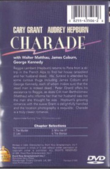 Charade (DVD) DVD movie collectible [Barcode 082554350626] - Main Image 2
