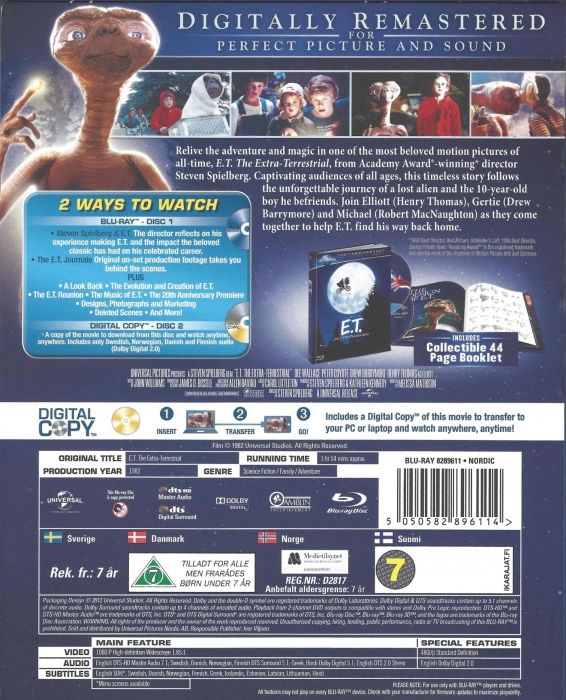 E.T. Blu-ray movie collectible [Barcode 9317731091131] - Main Image 2