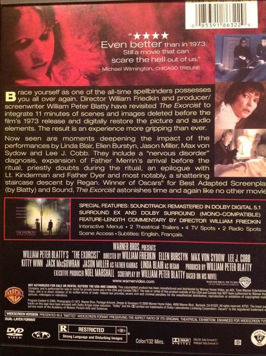(002) Exorcist DVD-R movie collectible [Barcode 085391863229] - Main Image 2