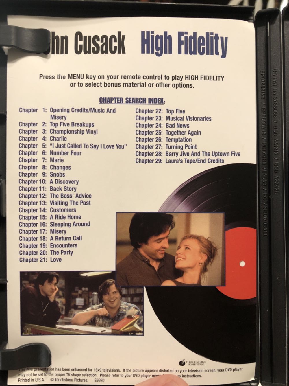 High Fidelity DVD movie collectible [Barcode 717951009944] - Main Image 4