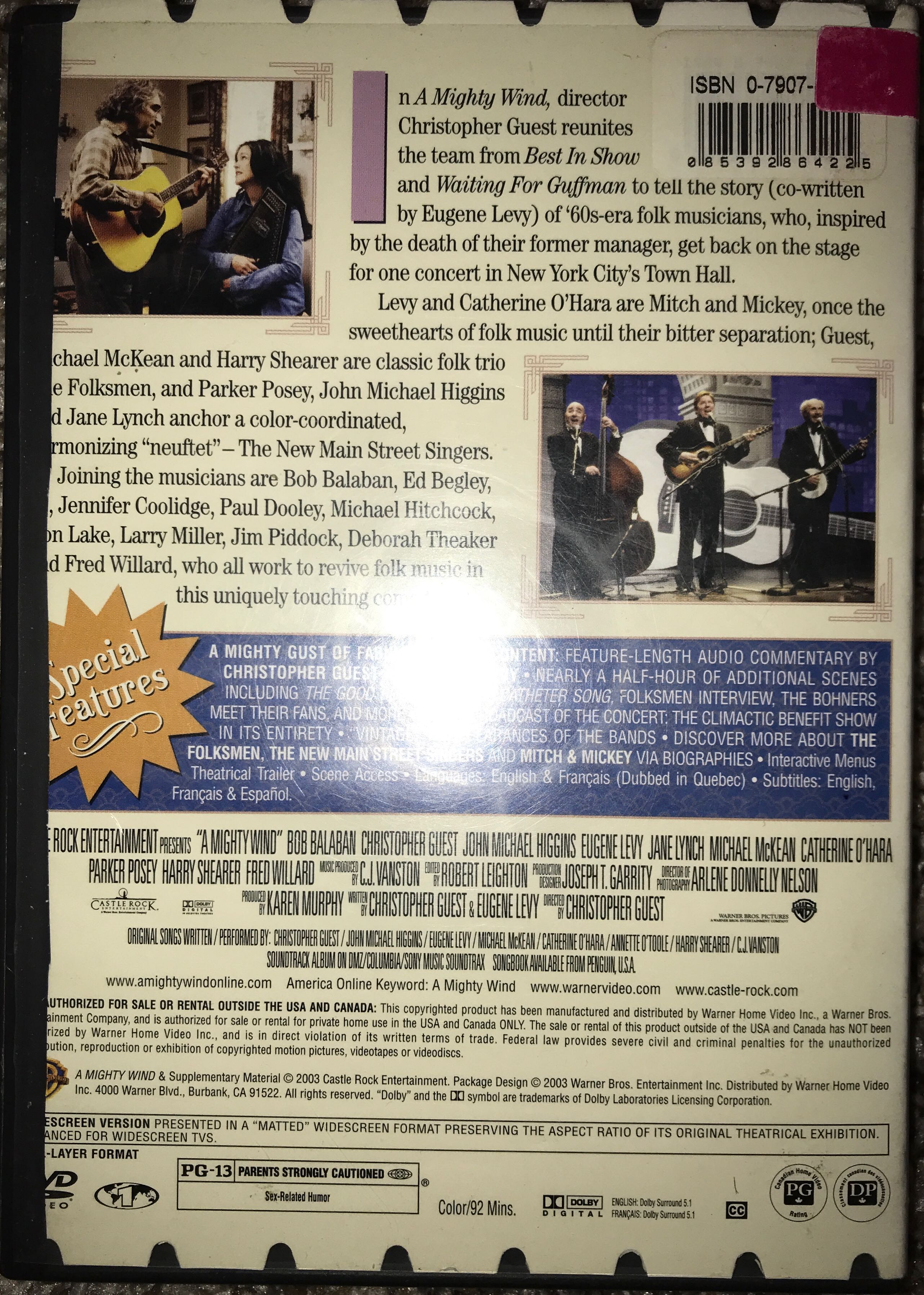 A Mighty Wind DVD movie collectible [Barcode 08535177] - Main Image 2