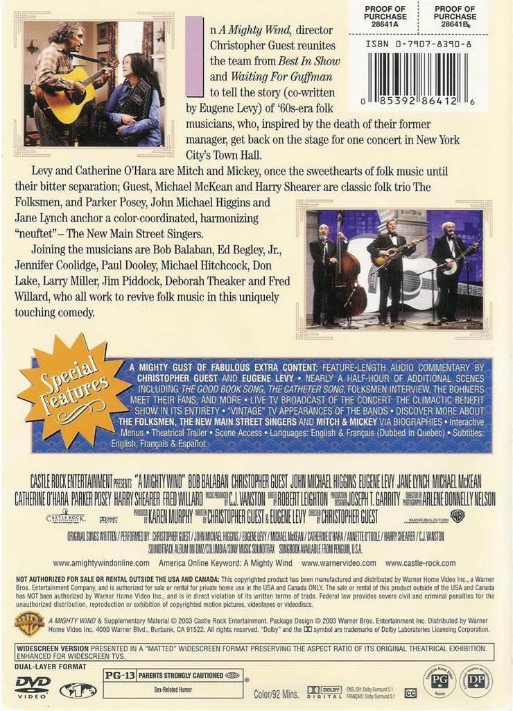 A Mighty Wind DVD movie collectible [Barcode 085392873814] - Main Image 2