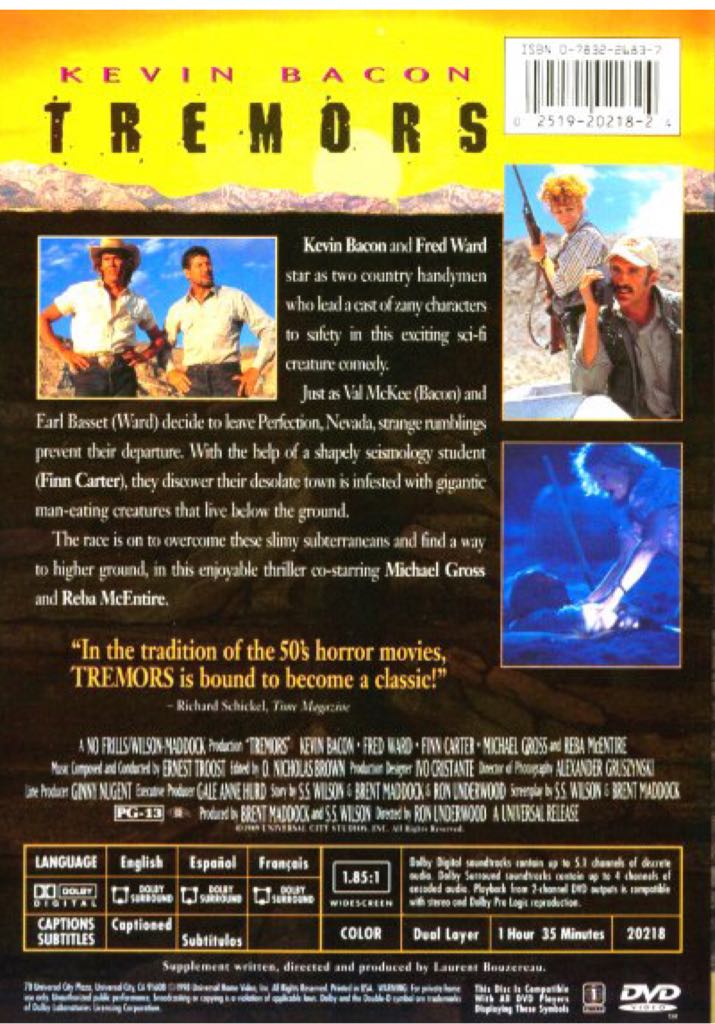 Tremors DVD movie collectible [Barcode 3700173218390] - Main Image 2