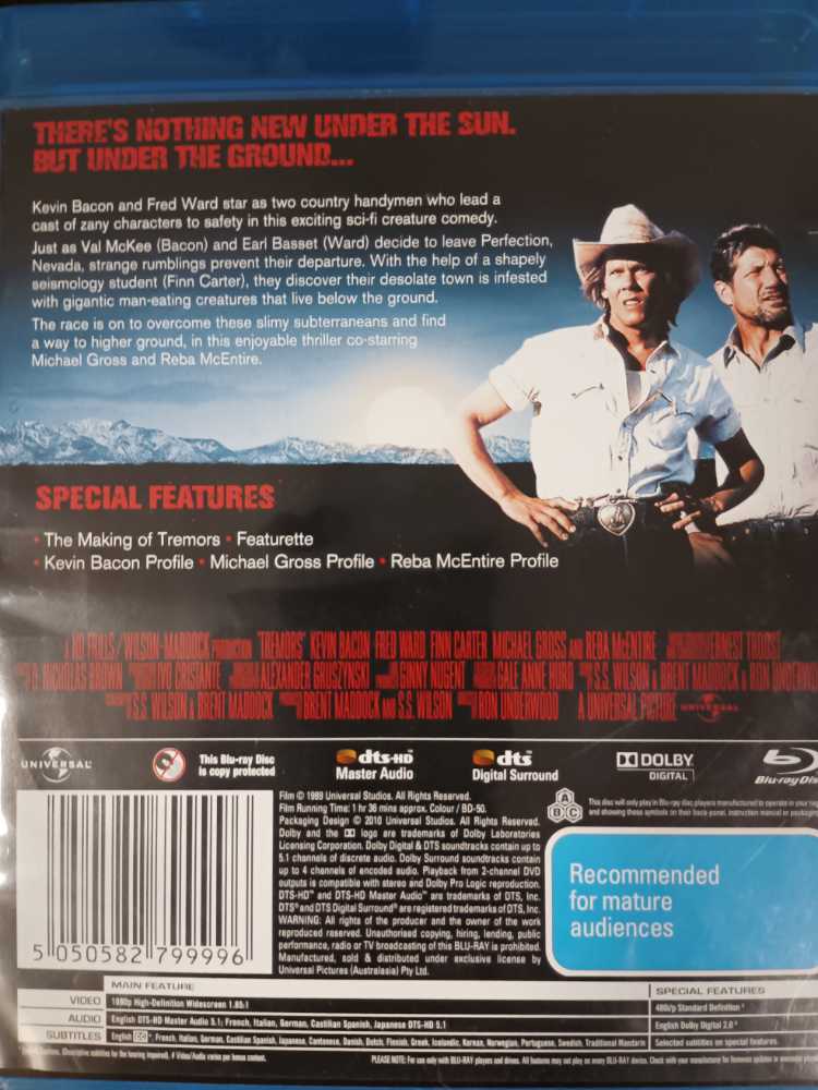 Tremors Blu-ray movie collectible [Barcode 5050582799996] - Main Image 2