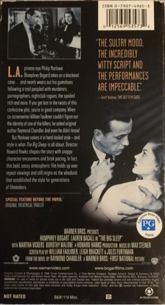The Big Sleep Fandango at Home movie collectible [Barcode 012569535732] - Main Image 2