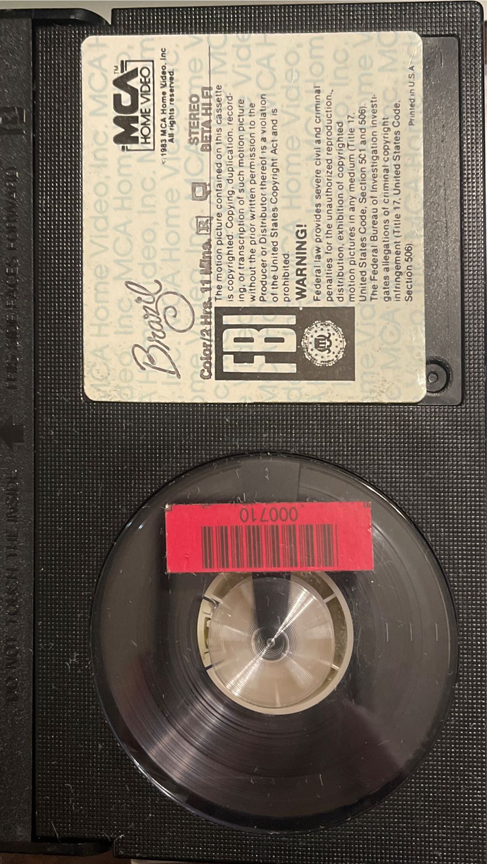 Brazil VHS movie collectible [Barcode 096898017138] - Main Image 3