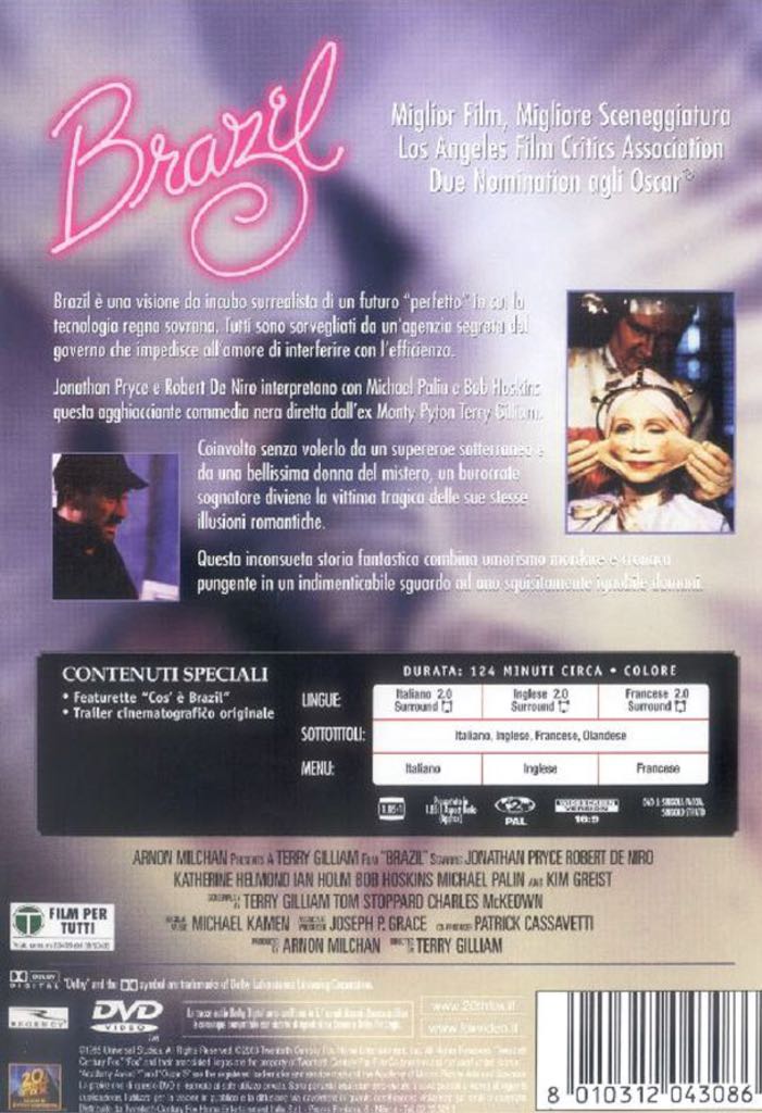 Brazil DVD movie collectible [Barcode 9321337032306] - Main Image 2