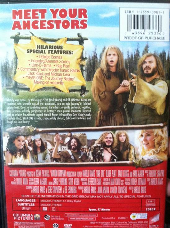 Year One DVD movie collectible [Barcode 043396253360] - Main Image 2