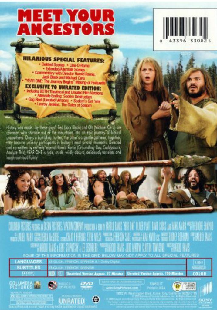 Year One DVD movie collectible [Barcode 043396330825] - Main Image 2