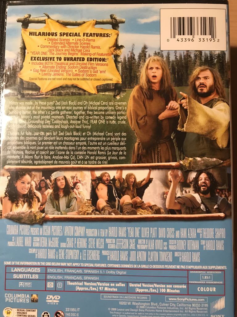 Year One Digital Copy movie collectible [Barcode 043396331952] - Main Image 2