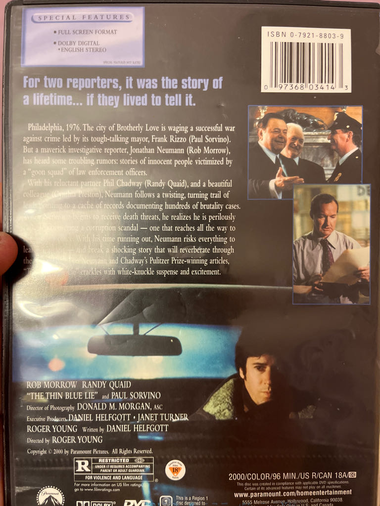 The Thin Blue Line DVD movie collectible [Barcode 097368034143] - Main Image 2