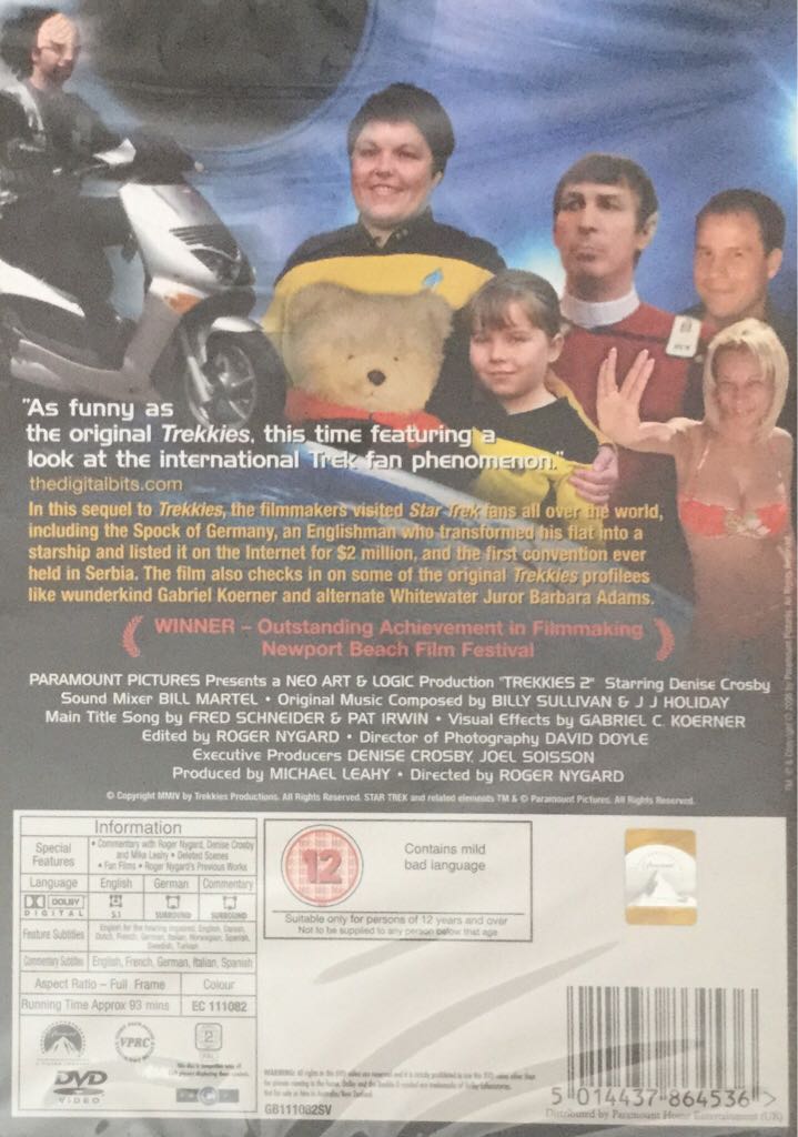 Trekkies 2 DVD-R movie collectible [Barcode 5014437864536] - Main Image 2