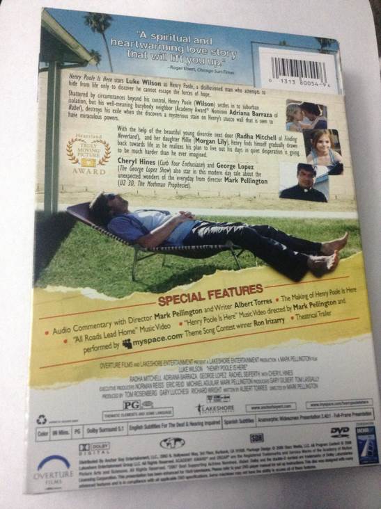 Henry Poole Is Here DVD movie collectible [Barcode 013138005496] - Main Image 2