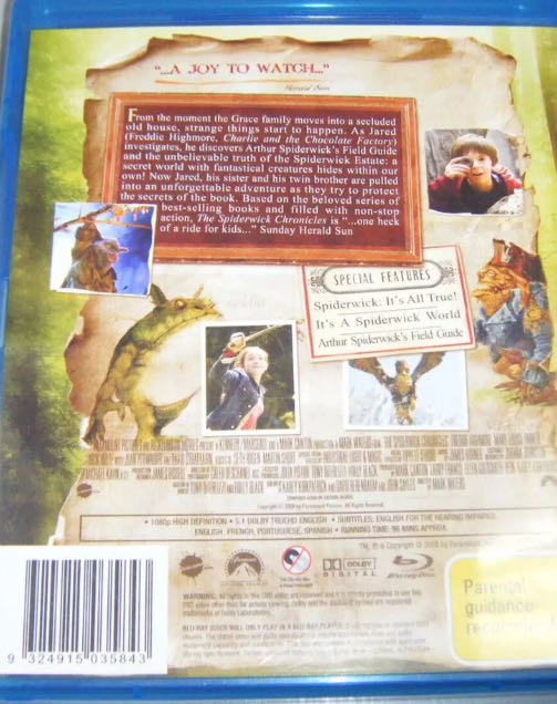 The Spiderwick Chronicles Blu-ray movie collectible [Barcode 9324915035843] - Main Image 3