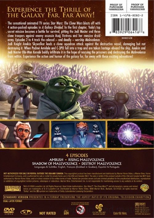 Star Wars: The Clone Wars DVD movie collectible [Barcode 0883929023653] - Main Image 2