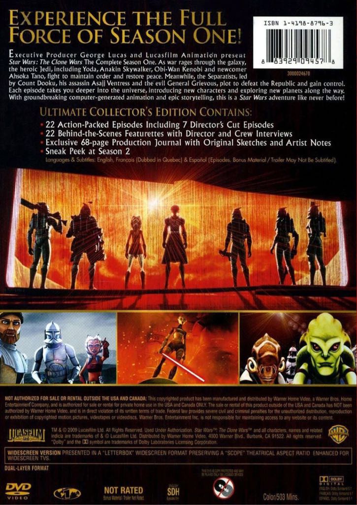 Star Wars: The Clone Wars  Blu-ray movie collectible [Barcode 7509036430650] - Main Image 2