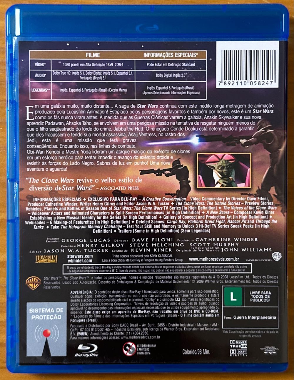 Star Wars: Clone Wars 🇧🇷 Blu-ray movie collectible [Barcode 7892110058247] - Main Image 2