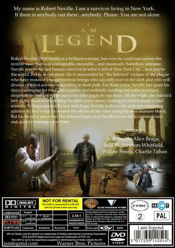 I Am Legend DVD movie collectible [Barcode 5051895021231] - Main Image 2