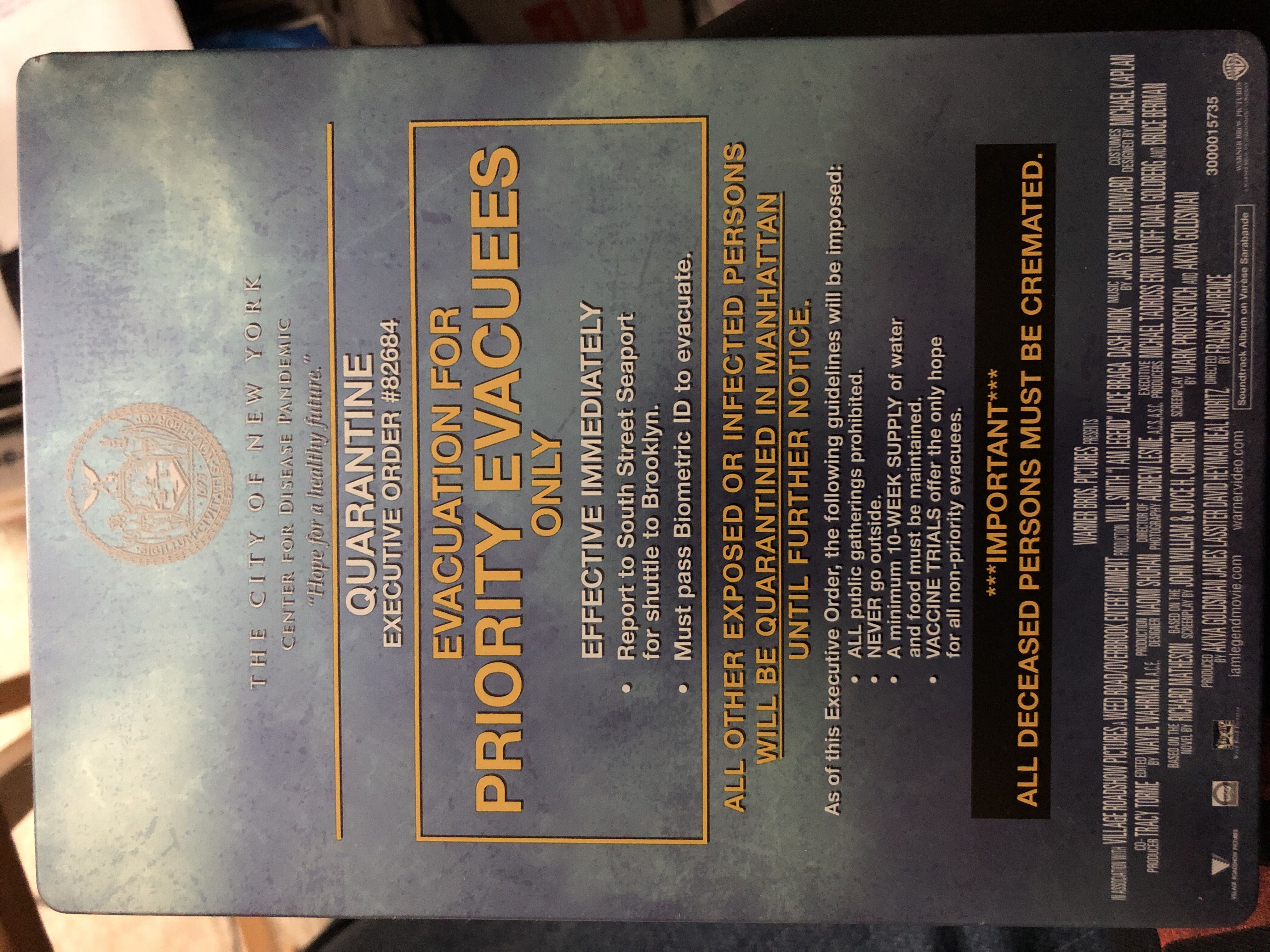 I Am Legend Blu-ray movie collectible [Barcode 883929015757] - Main Image 2