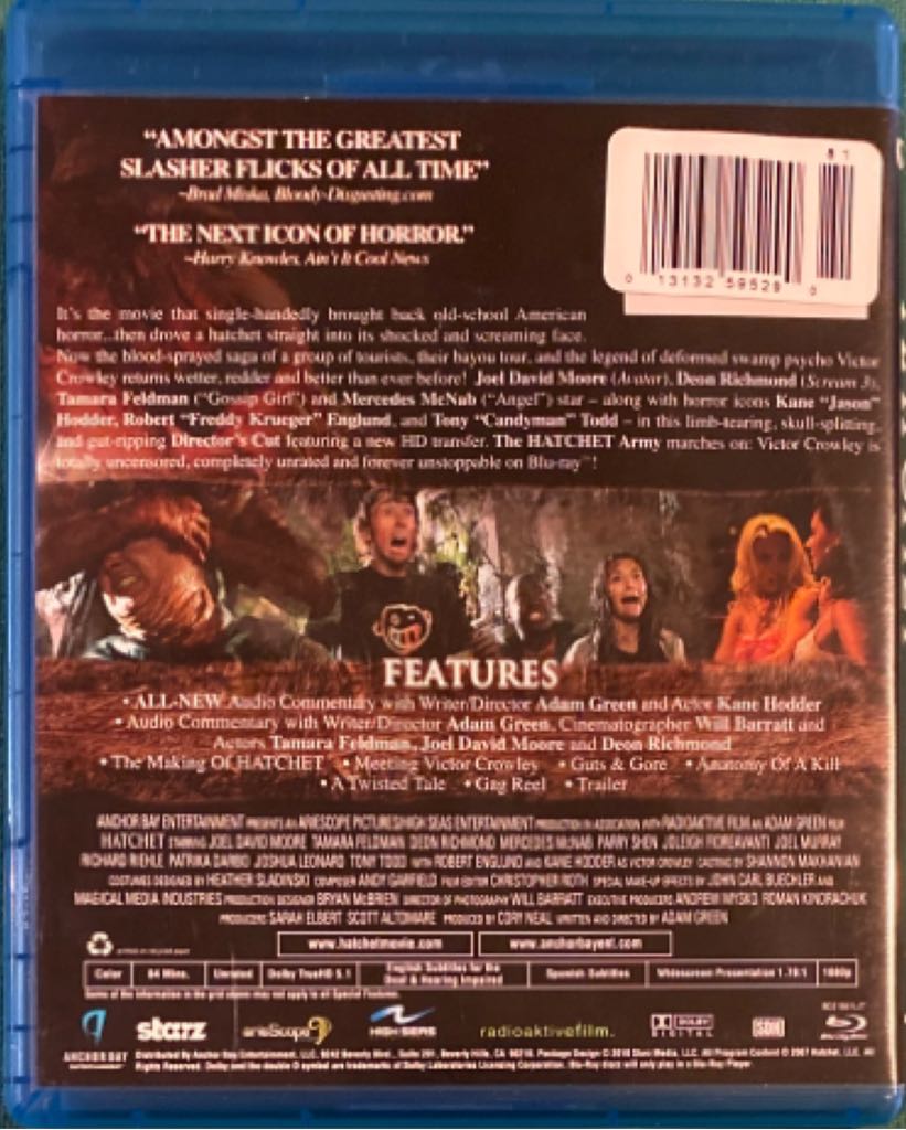 Hatchet Blu-ray movie collectible [Barcode 013132595290] - Main Image 2