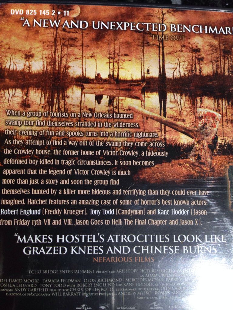 Hatchet 1 DVD movie collectible [Barcode 5050582514520] - Main Image 2