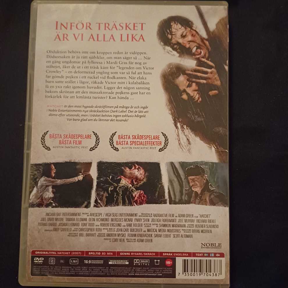 Hatchet DVD movie collectible [Barcode 7350019704387] - Main Image 2