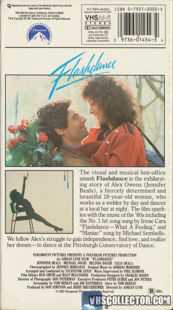 Flashdance VHS movie collectible [Barcode 031504014545] - Main Image 2