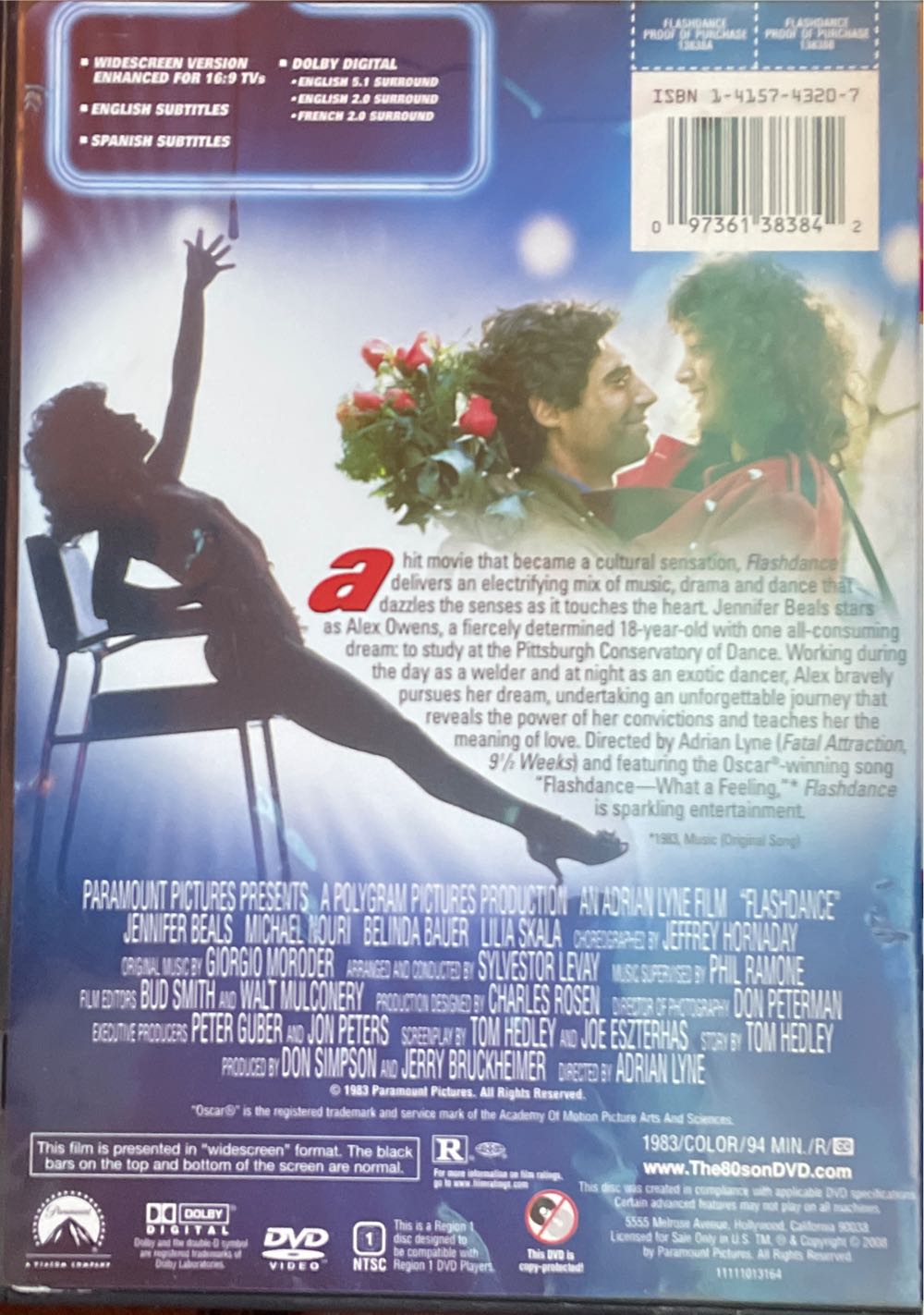 Flashdance DVD movie collectible [Barcode 097361383842] - Main Image 2